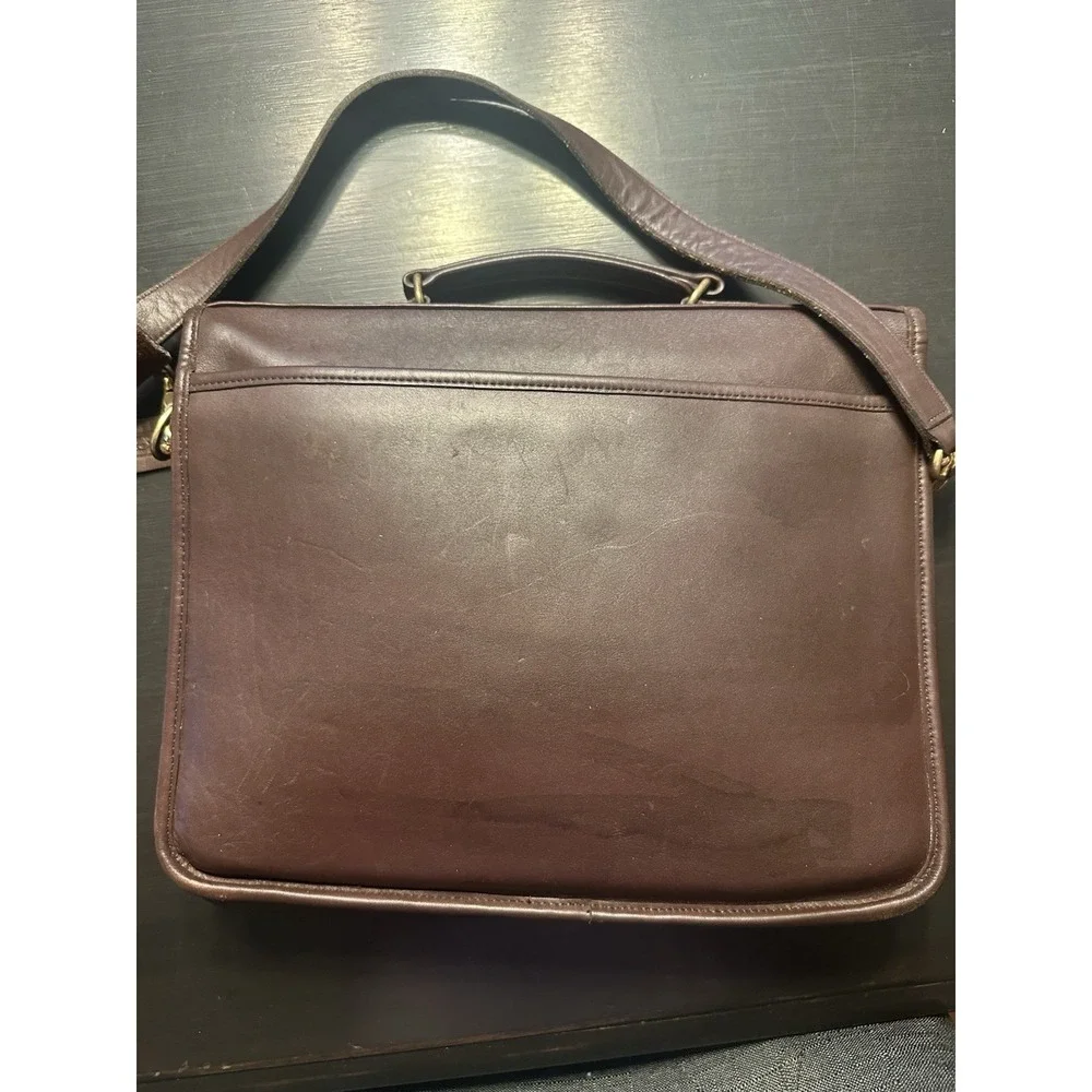 COACH Vintage Colebrook Briefcase Brown Leather Messenger Bag 5181